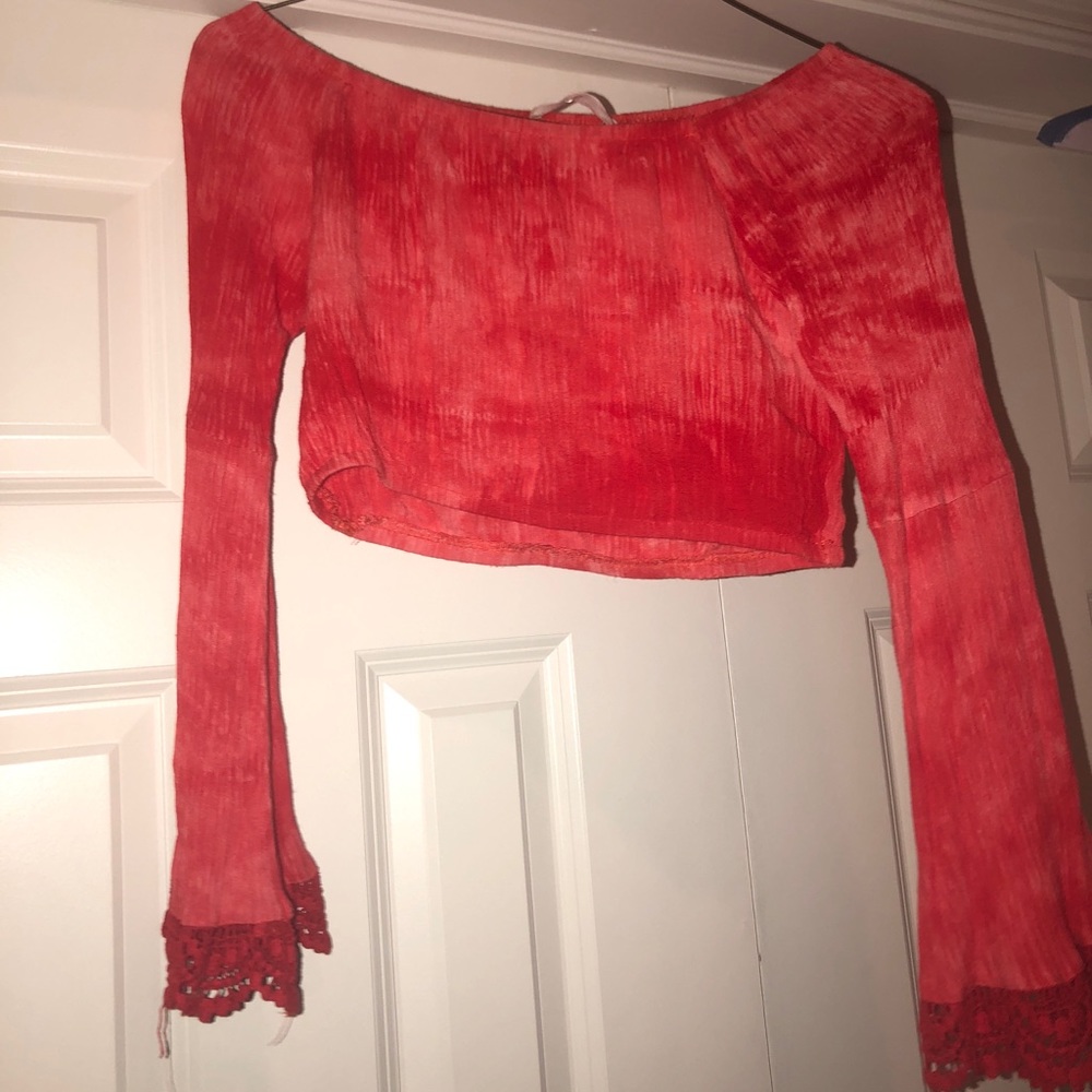 Tye dye off shoulder top